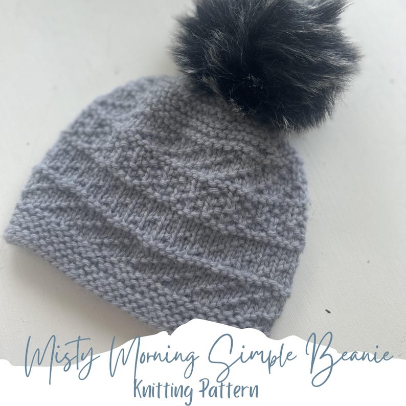 Misty Morning Simple Beanie knitting pattern