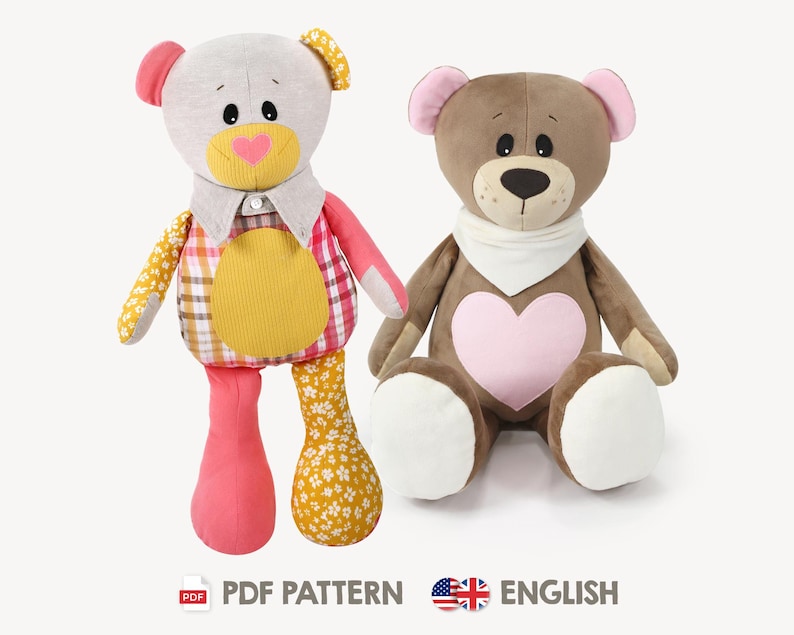 Teddy bear sewing pattern