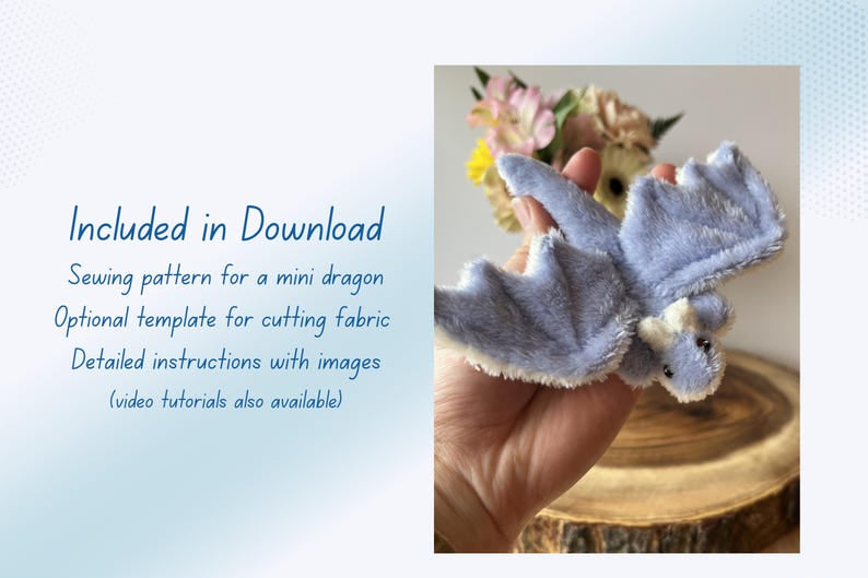 Mini Dragon Plush Sewing Pattern