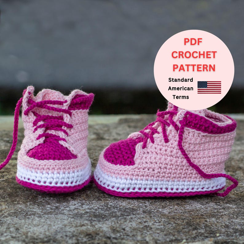 Crochet Baby Sneakers PDF Pattern