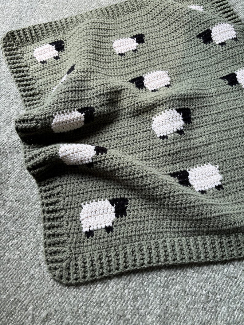 I Love Ewe Baby Blanket Crochet Pattern