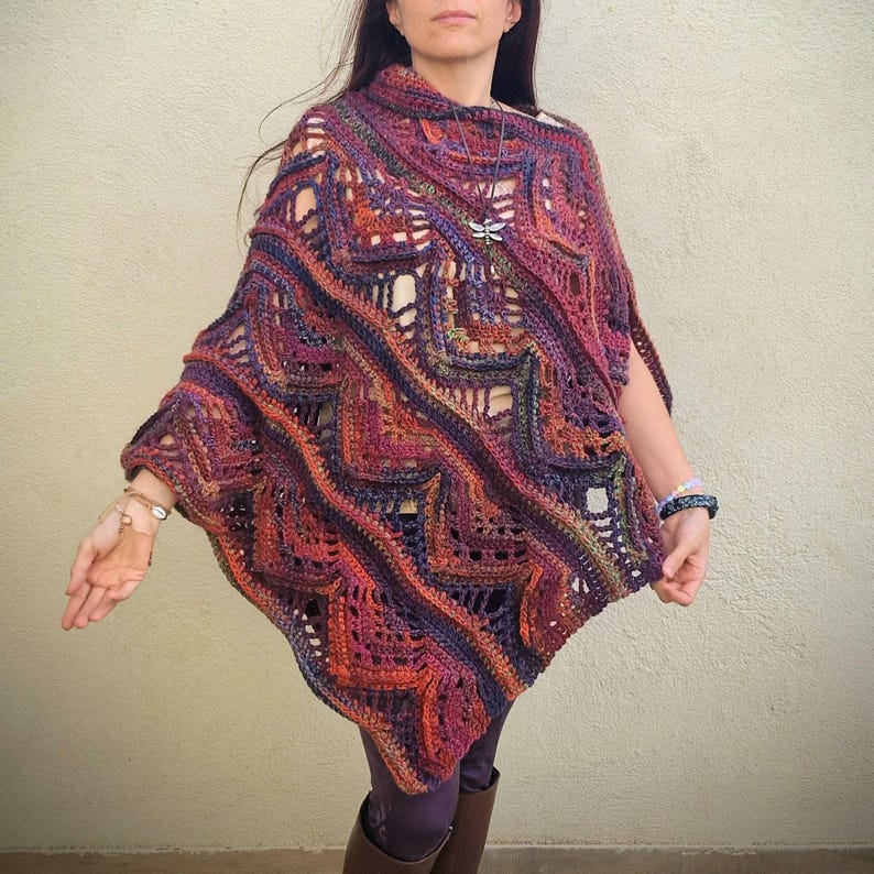 RooibosTea Poncho crochet pattern