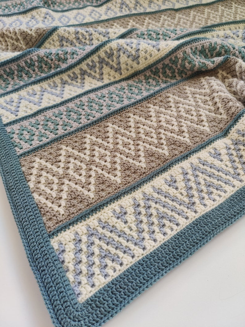Crochet pattern Sea Crystals Blanket