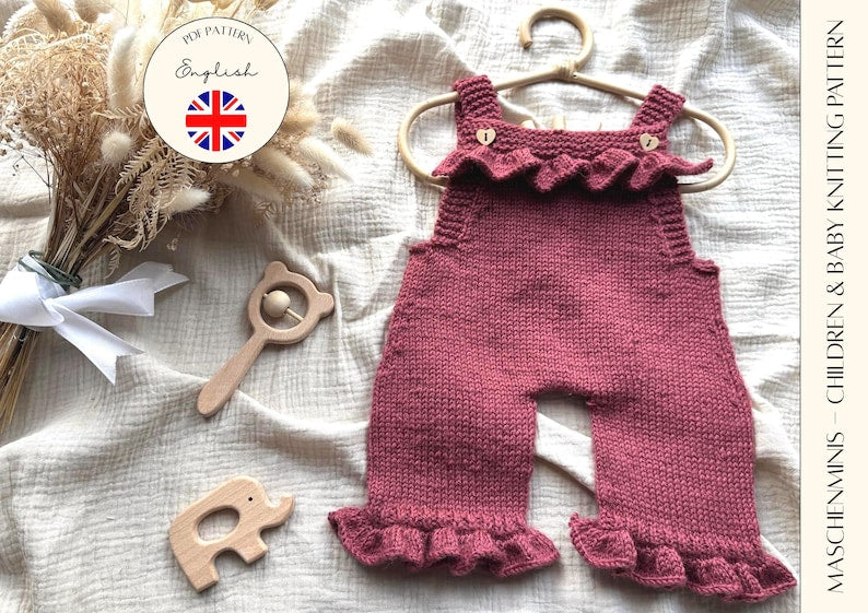 Baby Romper with Ruffles Knitting Pattern