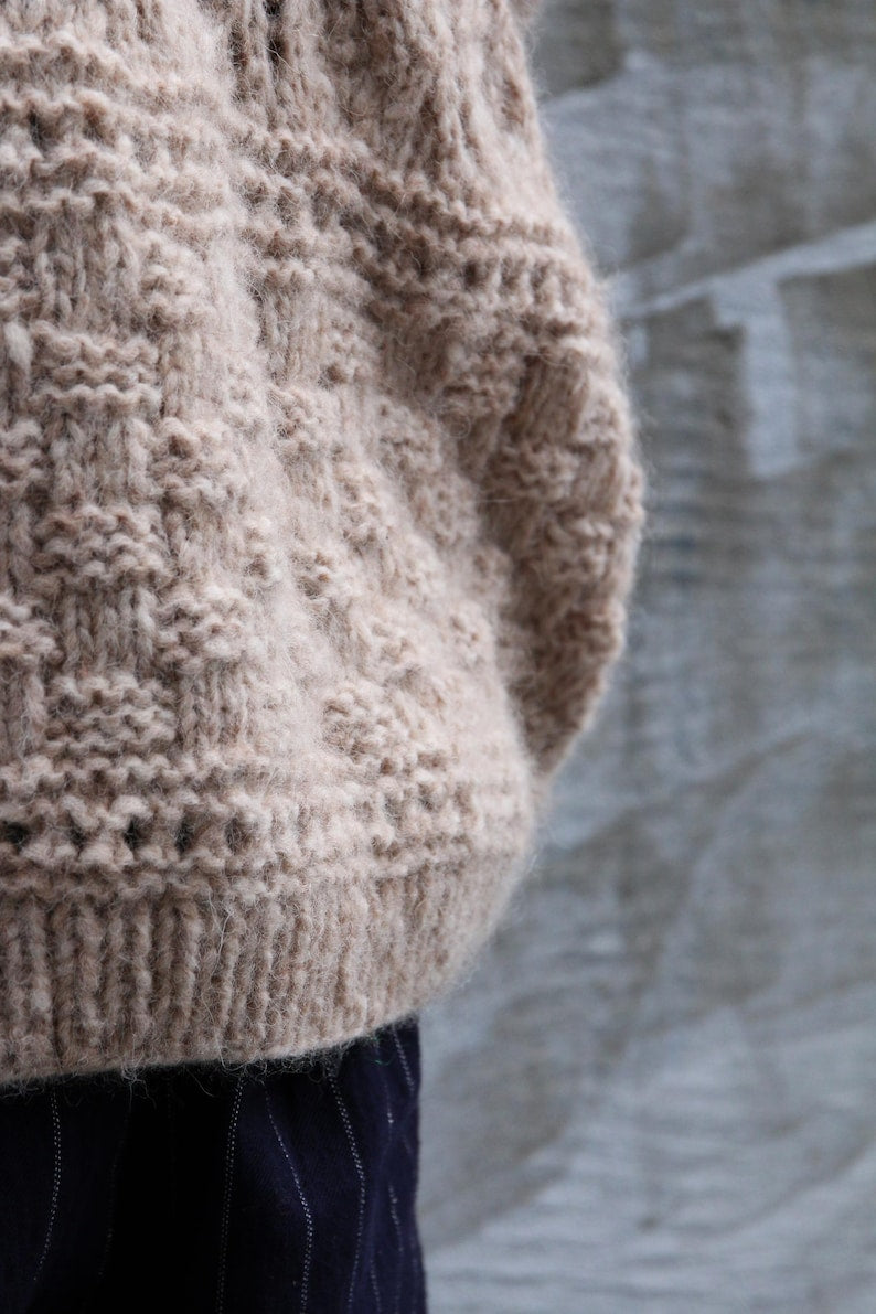 Drop Shoulder Sweater Knitting Pattern