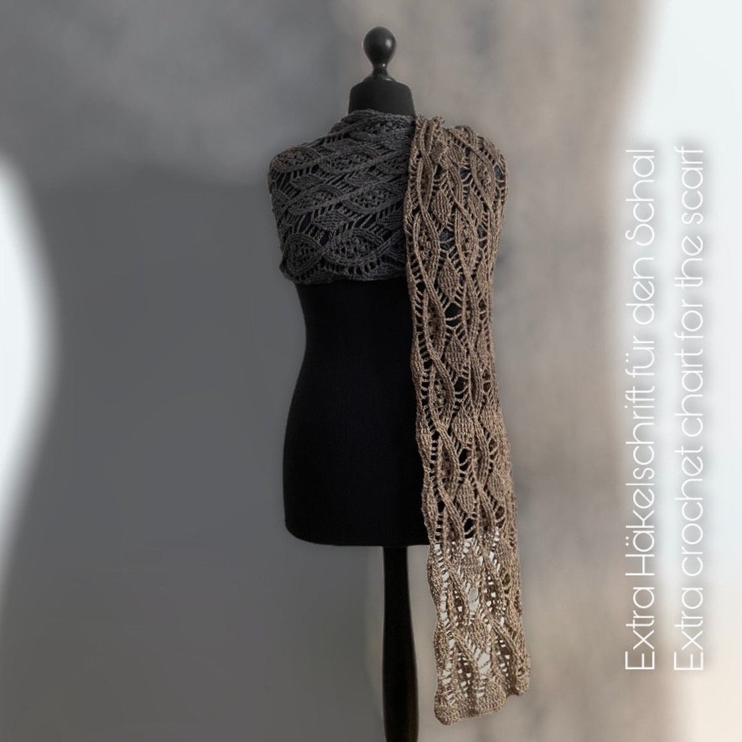 Crochet pattern scarf Mielikki