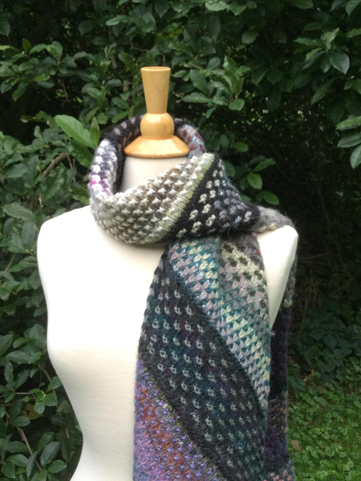 Crazy Quilt Scarf Knitting Pattern
