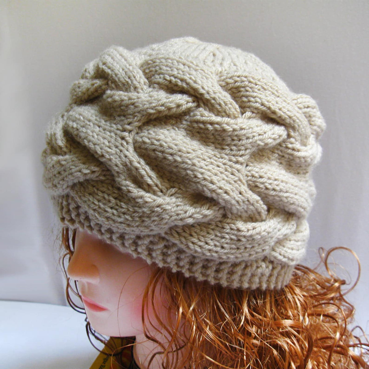 Knit Hat Pattern Knit Cabled Hat Knitting Pattern