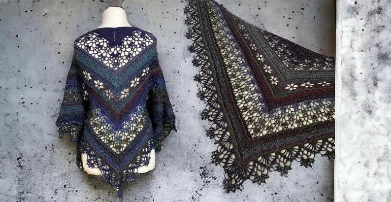 Solanum shawl Crochet pattern