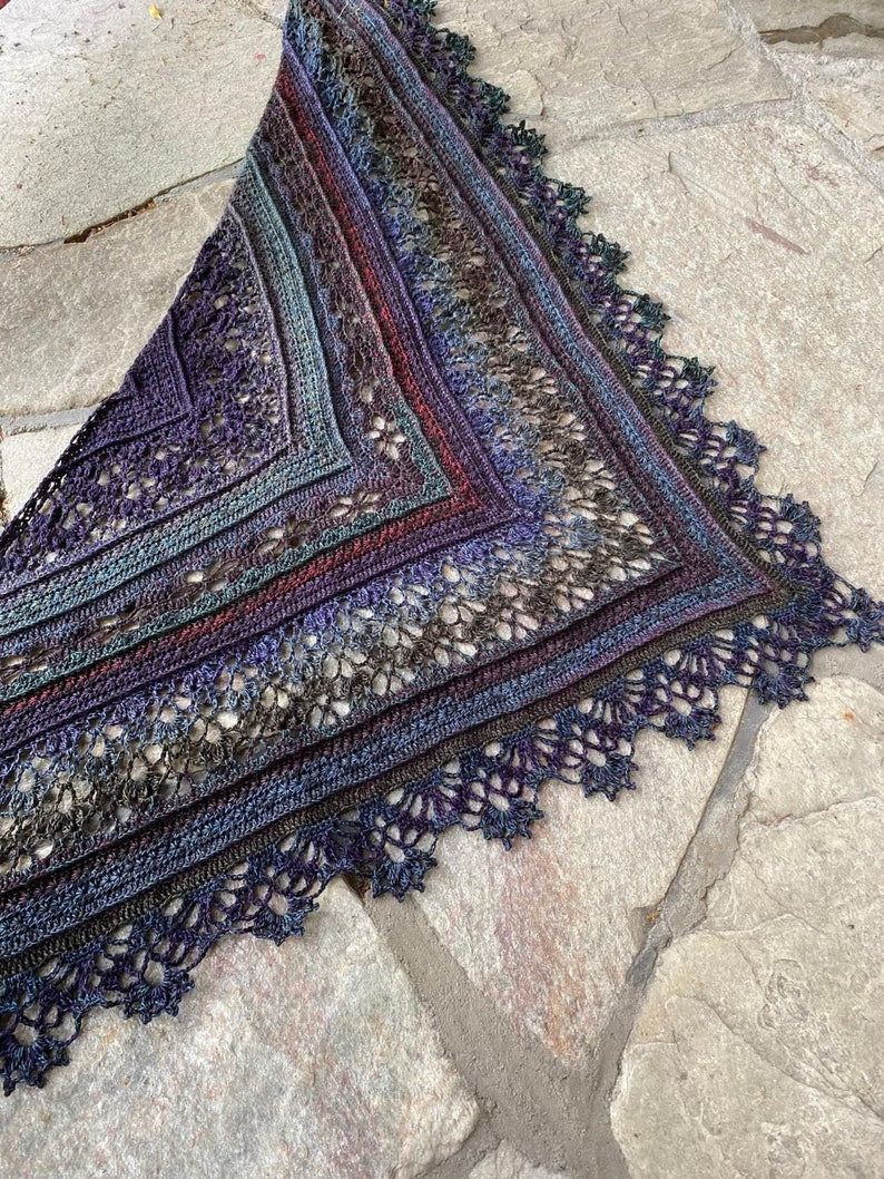 Solanum shawl Crochet pattern
