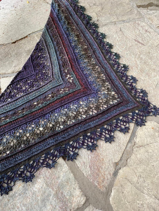Solanum shawl Crochet pattern