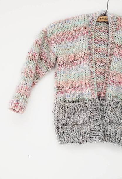 Colorblock Cardi Mini knitting Pattern