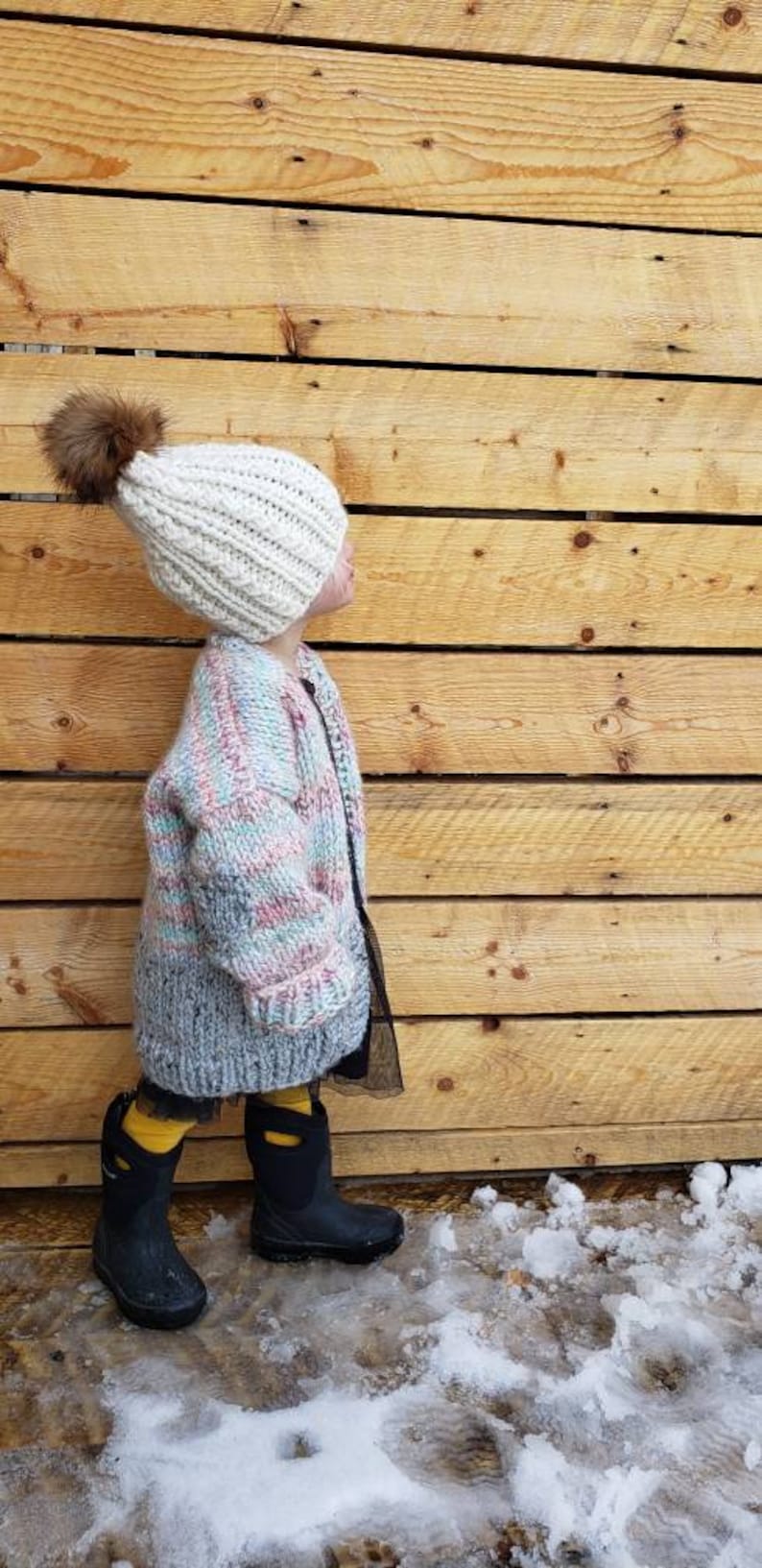 Colorblock Cardi Mini knitting Pattern