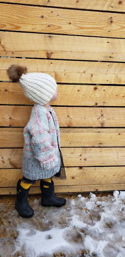 Colorblock Cardi Mini knitting Pattern