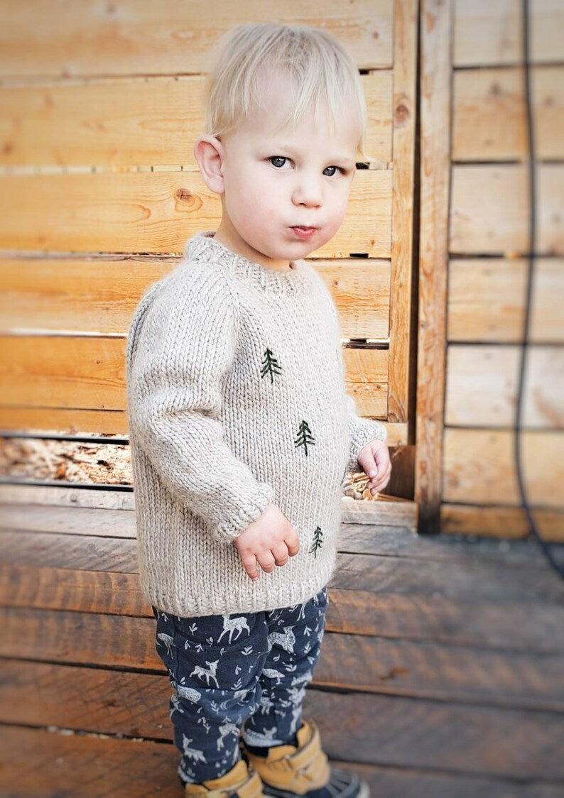 Little Forest Jumper Knitting Pattern