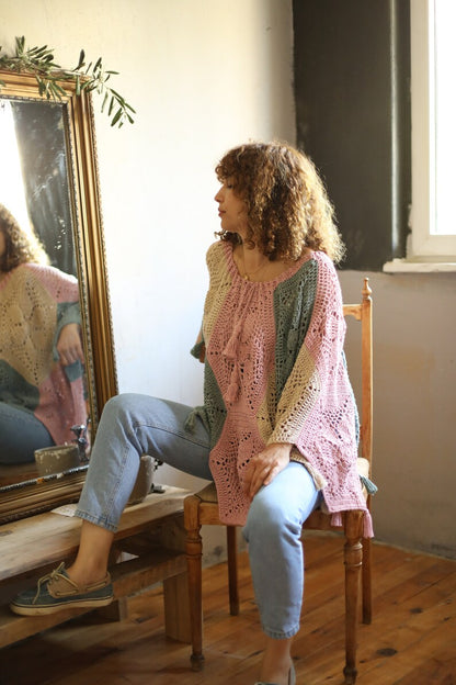 Beginner Hexagon Crochet Poncho Pattern