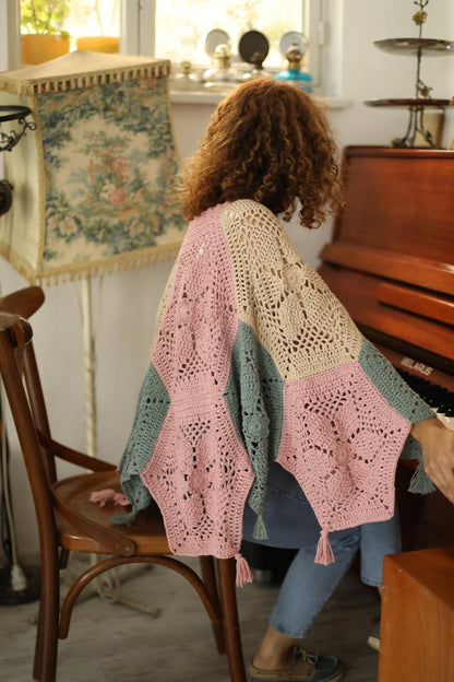 Beginner Hexagon Crochet Poncho Pattern