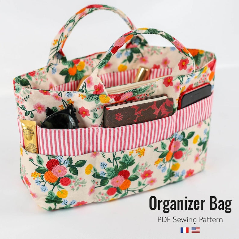 Organizer bag sewing PDF pattern