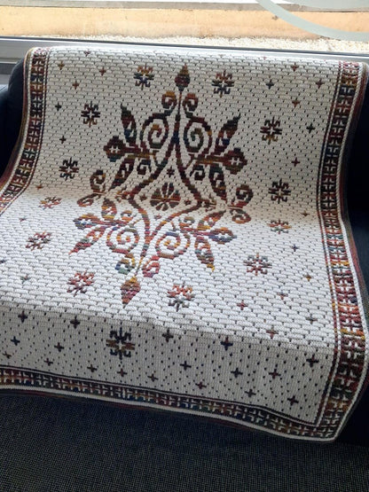 Floralicious Overlay Mosaic Crochet Blanket Pattern