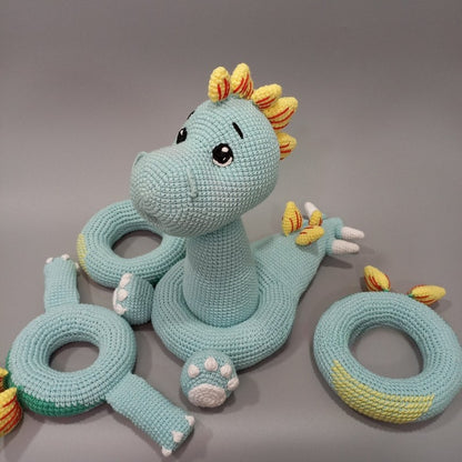 Dino stacking toy crochet pattern