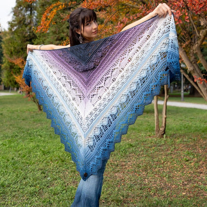Frozen Iris Shawl Crochet Pattern