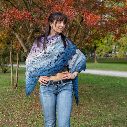 Frozen Iris Shawl Crochet Pattern