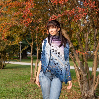 Frozen Iris Shawl Crochet Pattern