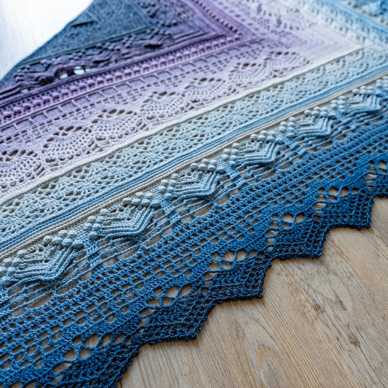 Frozen Iris Shawl Crochet Pattern