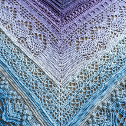 Frozen Iris Shawl Crochet Pattern