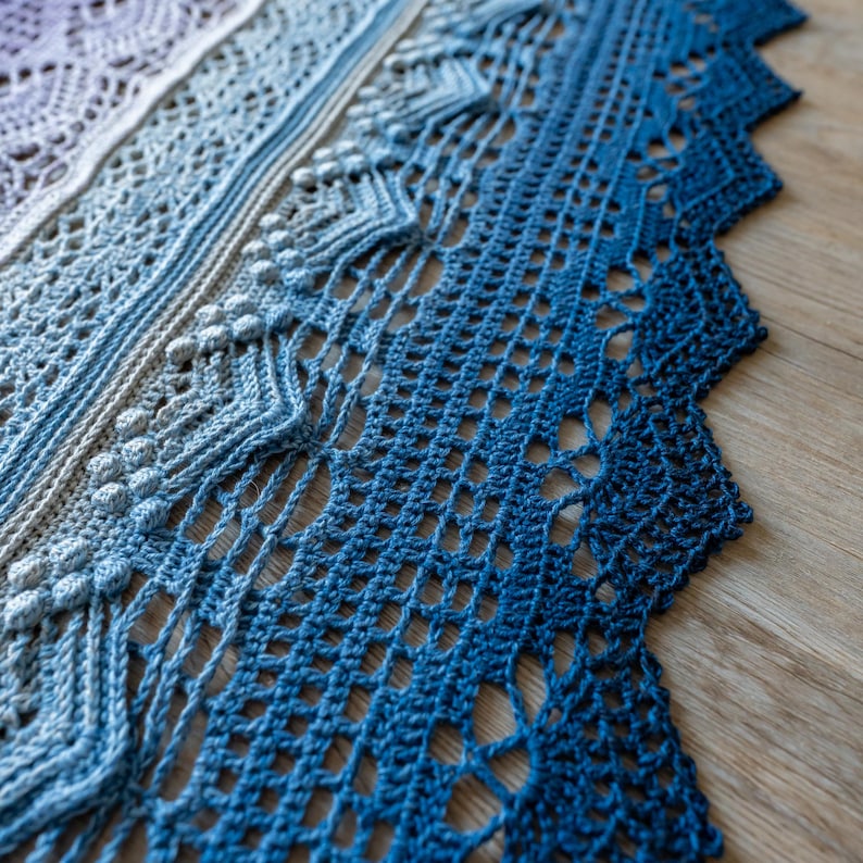 Frozen Iris Shawl Crochet Pattern
