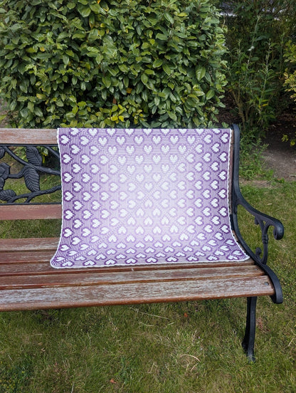 Crochet pattern Hearts Go Round blanket
