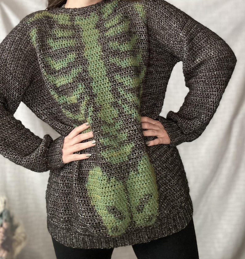 Skelly Sweater Dress Crochet Pattern