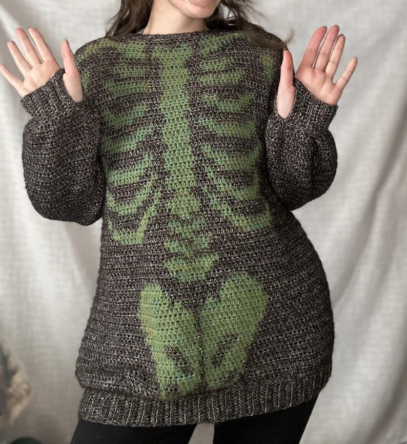 Skelly Sweater Dress Crochet Pattern