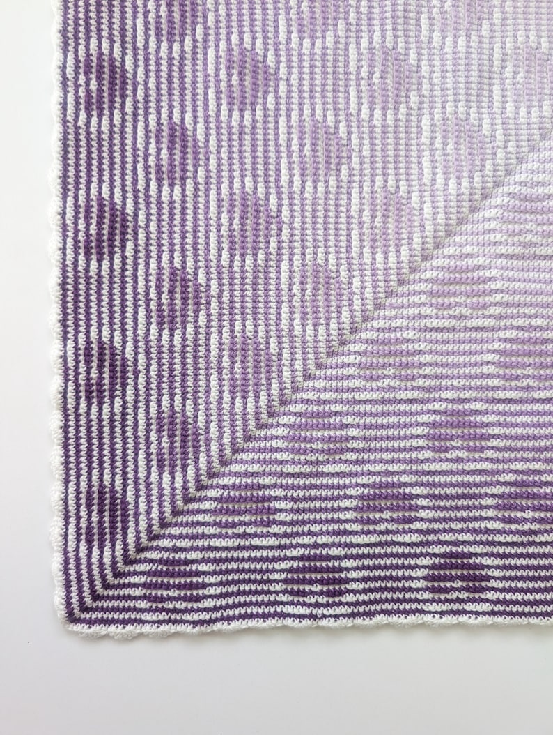 Crochet pattern Hearts Go Round blanket