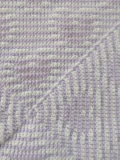 Crochet pattern Hearts Go Round blanket