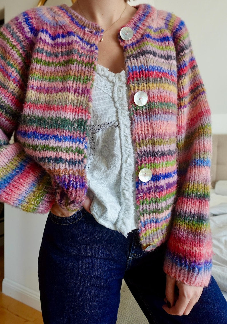 Cardigan Raglan Knitting Pattern