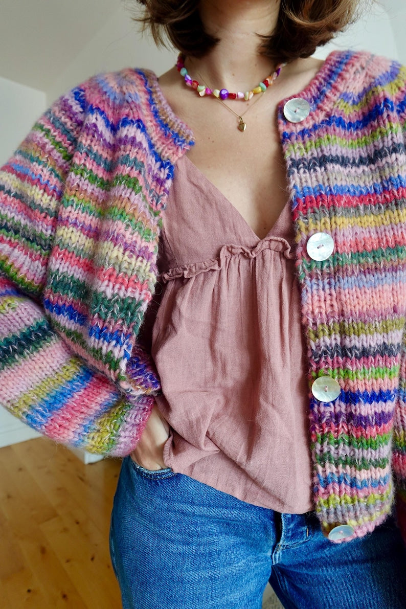 Cardigan Raglan Knitting Pattern