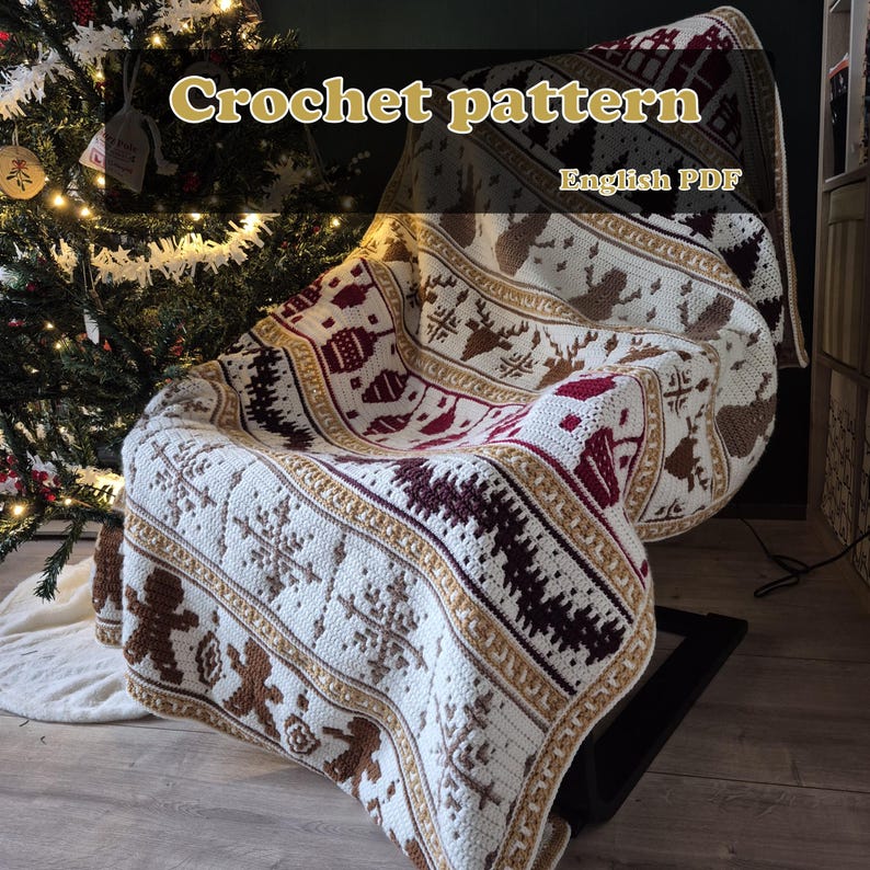 Holiday Time Overlay Mosaic Crochet Blanket