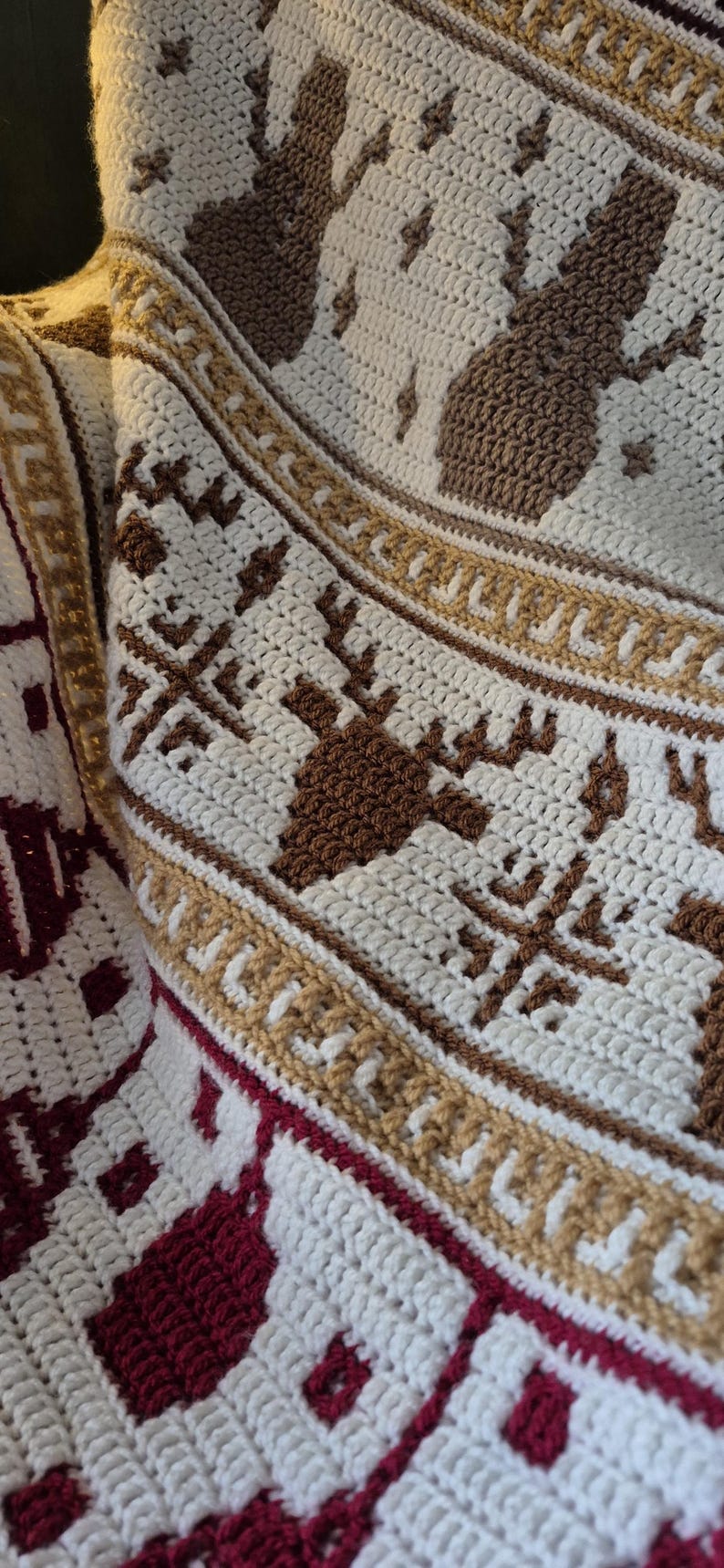 Holiday Time Overlay Mosaic Crochet Blanket