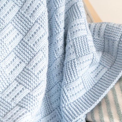 Checkered baby blanket Knitting pattern.