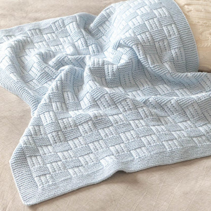 Checkered baby blanket Knitting pattern.