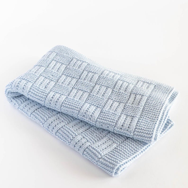 Checkered baby blanket Knitting pattern.