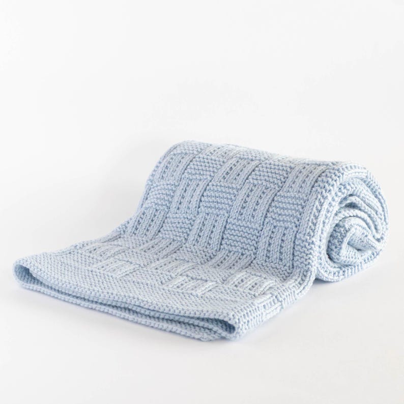 Checkered baby blanket Knitting pattern.