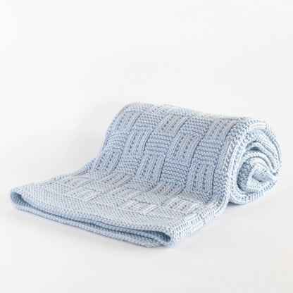 Checkered baby blanket Knitting pattern.