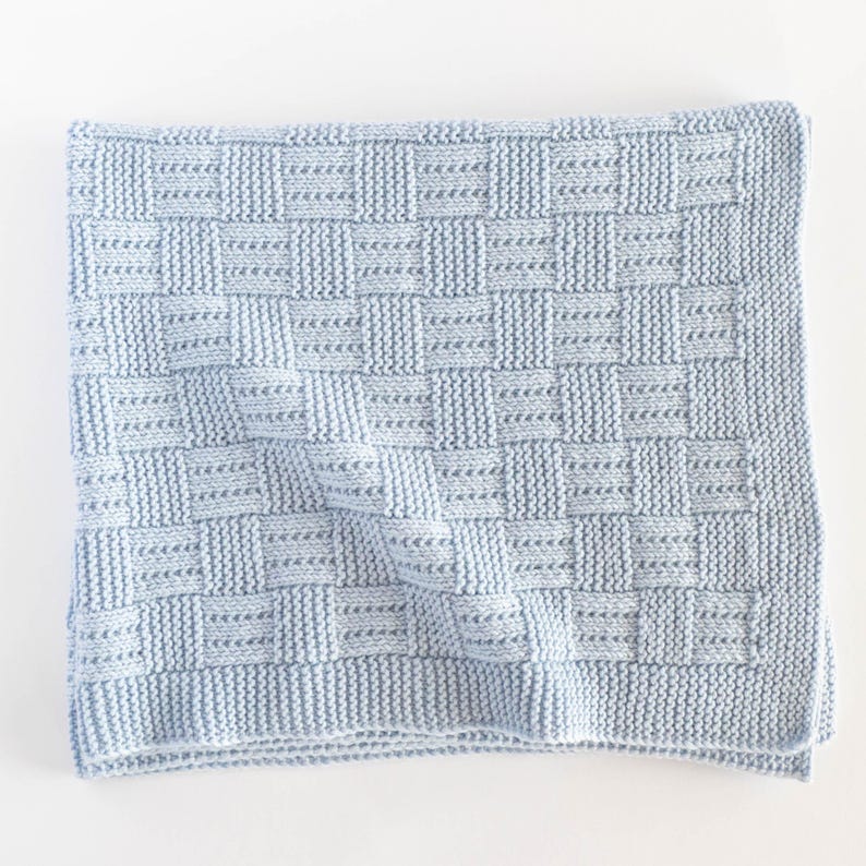 Checkered baby blanket Knitting pattern.