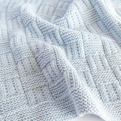 Checkered baby blanket Knitting pattern.