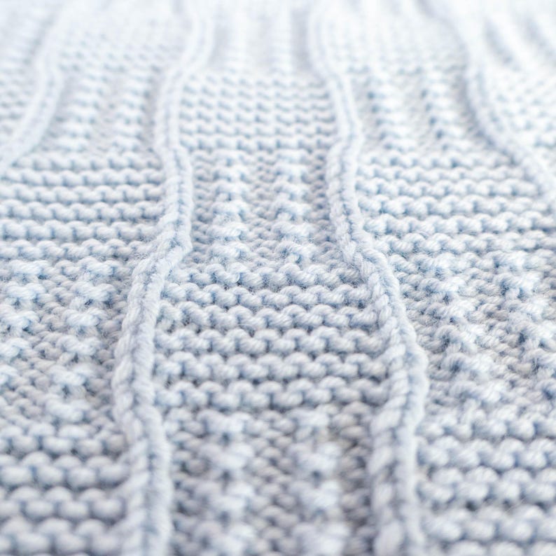 Checkered baby blanket Knitting pattern.