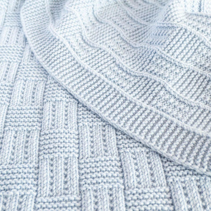 Checkered baby blanket Knitting pattern.