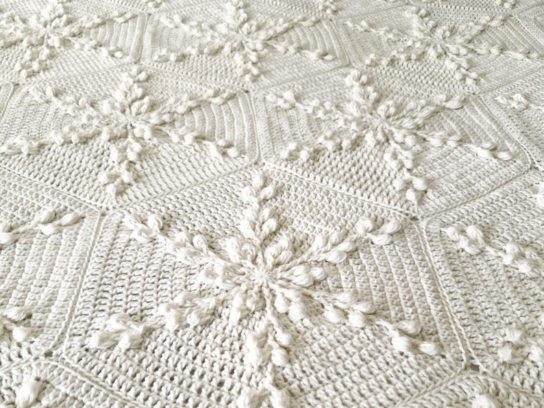 Winter Snowflake Crochet Blanket Pattern