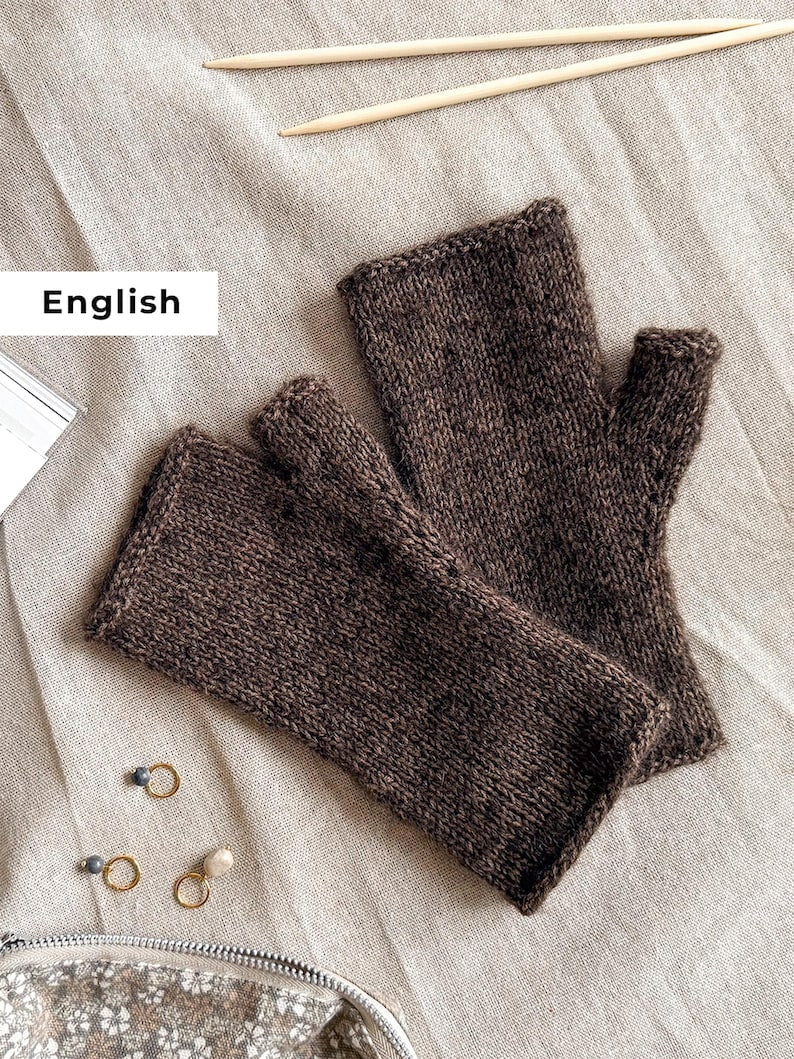 Knitted Fingerless Gloves Pattern